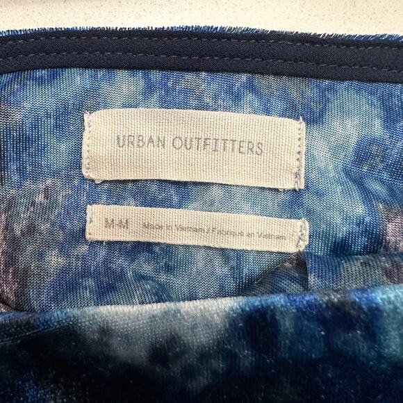 URBAN OUTFITTERS Dawn Blue Tie Dye Velvet Mini Slip Dress – Medium - Picture 8 of 12